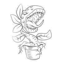 Plant Monster Sketch Illustration vector