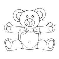 Teddy Bear Cartoon Sketch vector