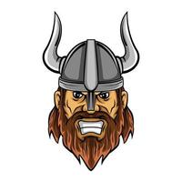 Ilustración de vector de cabeza de vikingo