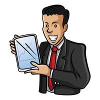 Businessman Presentation With Tablet vector