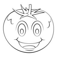 Tomato Cartoon Sketch vector