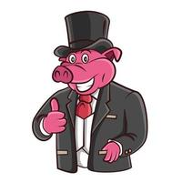 Pig Businessman Illustration vector