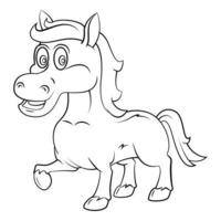 Little Horse Cartoon Sketch vector