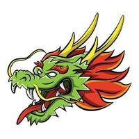 Dragon Head Vector Illustration