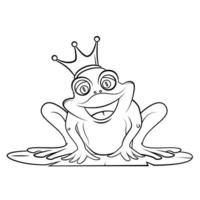 Frog Prince Sketch Illustration vector