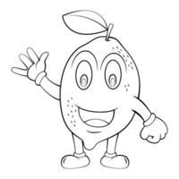 Lemon Cartoon Sketch Illustration vector