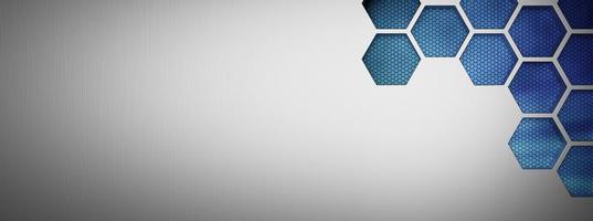 Futuristic and technological hexagonal background. 3d rendering photo
