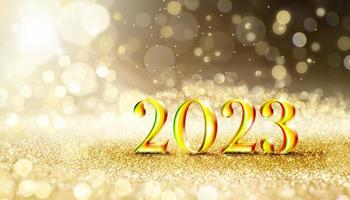 Happy New Year Background. Start to 2023. 3D illustration photo