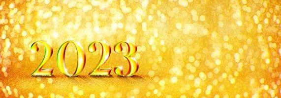 Happy New Year Background. Start to 2023. 3D illustration photo