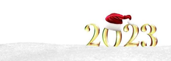 Happy New Year Background. Start to 2023. 3D illustration photo