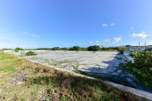 Old abandoned pool in Alamar, a district in the eastern part of Havana in Cuba. This district is primarily prefabrication construction of Soviet-style architecture. photo