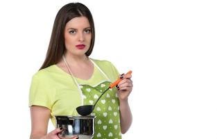 Portrait of female chef photo