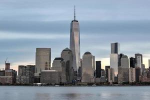 horizonte de la ciudad de nueva york desde nueva jersey foto