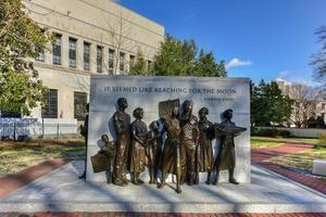 The Virginia Civil Rights Memorial in Richmond, Virginia commemorating protests which helped bring about school desegregation in the state. photo