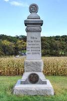 monumento conmemorativo, gettysburg, pensilvania foto