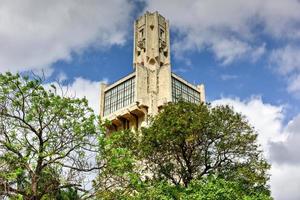 The Embassy of Russia in Havana, Cuba is a striking constructivist building in the Miramar district of the city. Some liken it to a sword, others to a syringe, 2022 photo