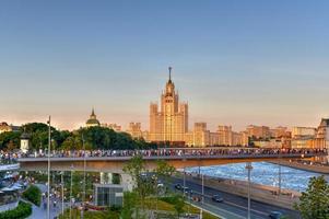 Moscow, Russia - Jun 23, 2018 -  Kotelnicheskaya Embankment Building, an apartment building. One of seven Stalinist skyscrapers, also called The Seven Sisters. photo