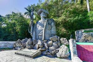 Memorial to Los Malagones from the community of El Moncada, the first rural militia in Cuba. It comprised 12 men who rooted out a counterrevolutionary band, 2022 photo