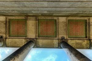 Munich, Germany - July 6, 2021 -  Columns at Haus der Kunst Art Museum in Munich, Bavaria, Germany photo