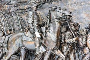 Shaw Memorial at Saint-Gaudens National Historic Site in New Hampshire in winter, 2021 photo