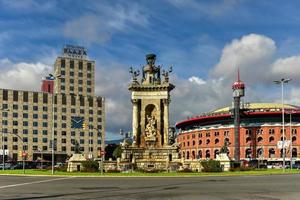 placa de espanya en barcelona, españa. foto