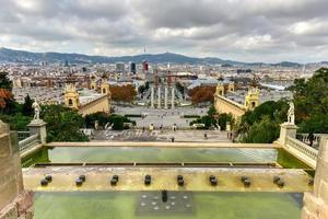 Placa de Espanya, the National Museum in Barcelona, Spain. photo