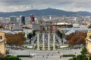 Placa de Espanya, the National Museum in Barcelona, Spain. photo