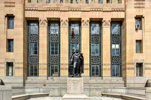 President Millard Fillmore Monument before Buffalo City Hall, the seat for municipal government in the City of Buffalo, New York, 2022 photo