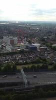 vista aérea da cidade em estilo vertical e retrato video