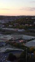 vista aérea da cidade em estilo vertical e retrato video