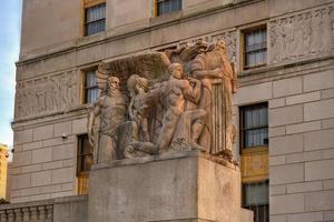 Bronx County Courthouse, also known as the Mario Merola Building, is a historic courthouse building located in the Concourse and Melrose neighborhoods of the Bronx in New York City. photo
