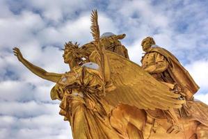 memorial de william sherman en la ciudad de nueva york en la esquina de central park south por augustus saint-gaudens en invierno, 2022 foto