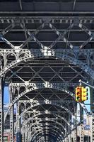 Underside of the steel girders of Riverside Drive in Manhattan, New York City. photo