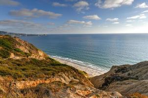 Black's Beach in San Diego, California, a clothing optional beach, popular with Southern California nudists and naturists. photo