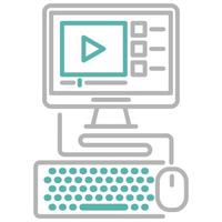 Video lessons icon, suitable for a wide range of digital creative projects. Happy creating. vector