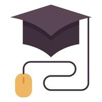 online graduation icon, suitable for a wide range of digital creative projects. Happy creating. vector