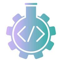 icono de programación de prueba, adecuado para una amplia gama de proyectos creativos digitales. feliz creando. vector