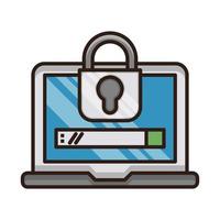 icono de seguridad web, adecuado para una amplia gama de proyectos creativos digitales. feliz creando. vector