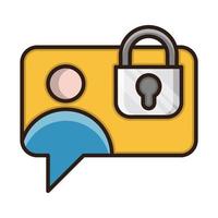 social channel protection icon, suitable for a wide range of digital creative projects. Happy creating. vector
