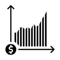 icono de retorno de la inversión, adecuado para una amplia gama de proyectos creativos digitales. feliz creando. vector