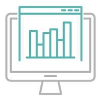 Site analytics icon, suitable for a wide range of digital creative projects. Happy creating. vector