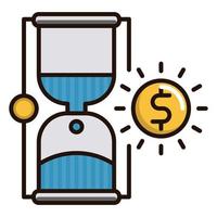Time is money icon, suitable for a wide range of digital creative projects. Happy creating. vector