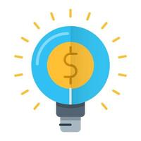 icono de idea de dinero, adecuado para una amplia gama de proyectos creativos digitales. feliz creando. vector