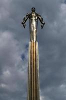 Yuri Gagarin monument on Gagarin Square in Moscow Russia, 2022 photo