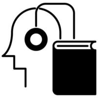 icono de audiolibro, adecuado para una amplia gama de proyectos creativos digitales. feliz creando. vector