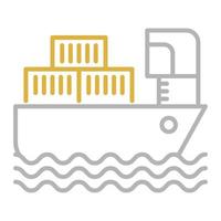 Cargo ship icon, suitable for a wide range of digital creative projects. Happy creating. vector