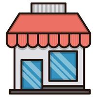 icono de la tienda, adecuado para una amplia gama de proyectos creativos digitales. feliz creando. vector