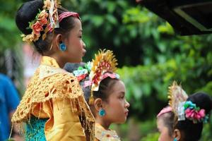 Jakarta, Indonesia in November 2022. Young children ranging from kindergarten to elementary school are taking part in the National Archipelago dance competition. photo