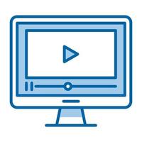 ícono de video marketing, adecuado para una amplia gama de proyectos creativos digitales. feliz creando. vector