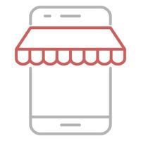 mobile shop icon, suitable for a wide range of digital creative projects. Happy creating. vector